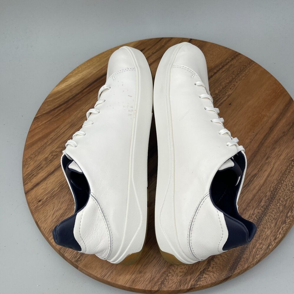 OluKai Laeahi Li'ili Shoes Mens Size 11 White Leather Casual Comfort Sneakers - Picture 7 of 10